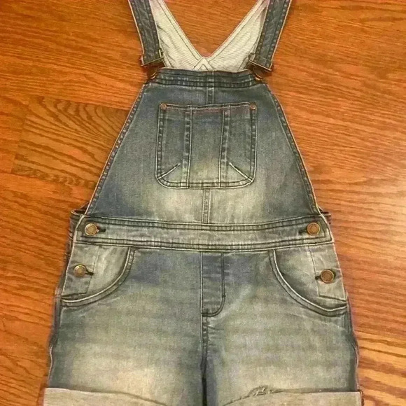 Tommy Hilfiger Shortalls Overall Shorts Size 8-10 Girls Size Medium Exc Con - Picture 2 of 11